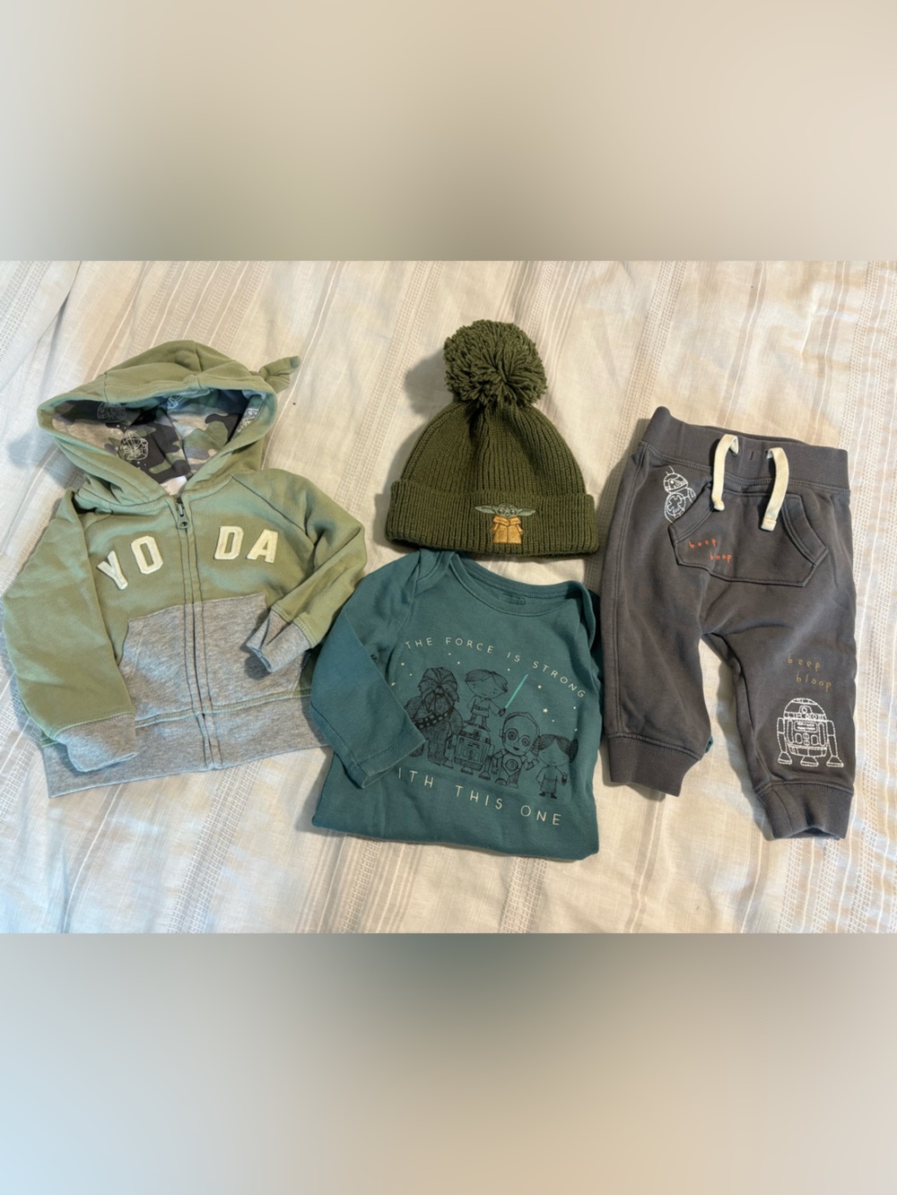 Star Wars Yoda Baby Outfit Set - Green & Gray